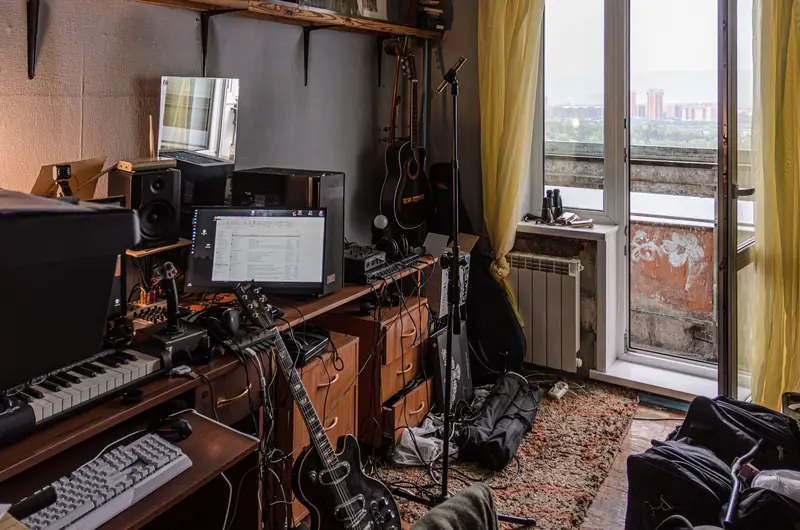 A music room by the window
