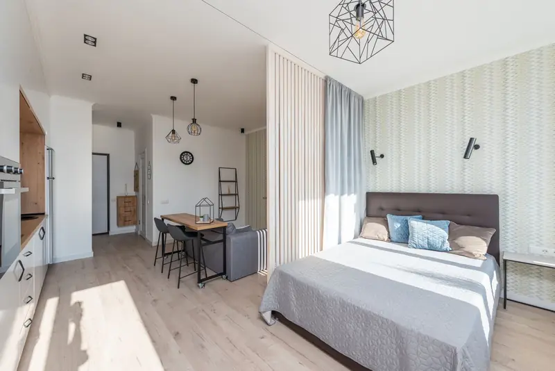 Bed and living space in one