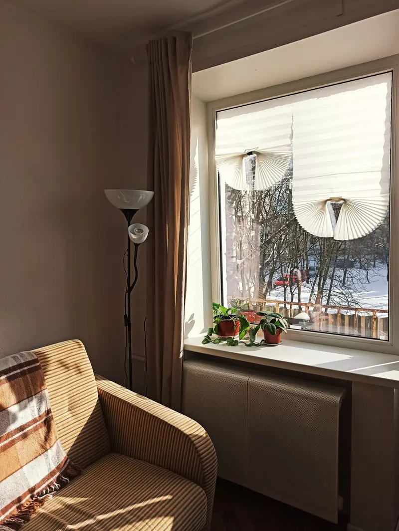 An armchair by the window