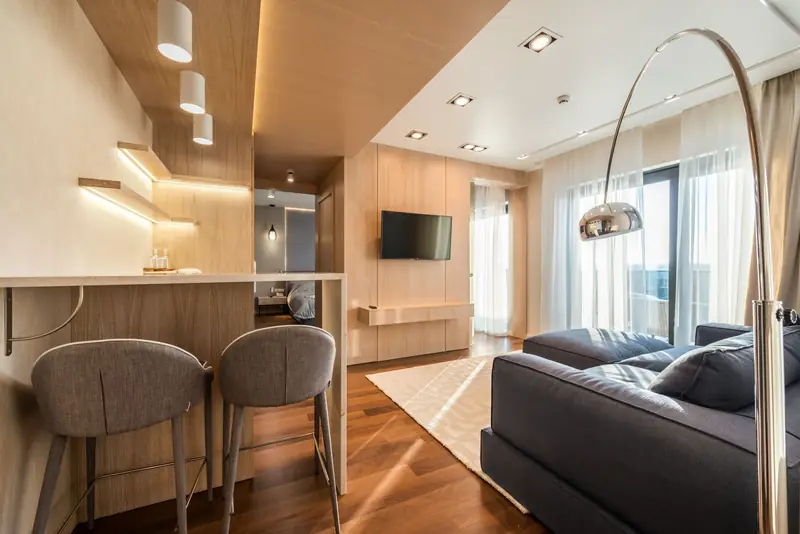 Sofa and TV